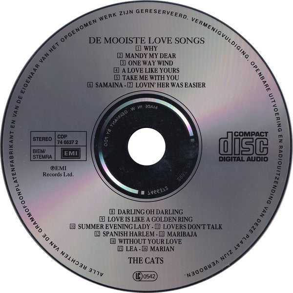 The Cats : De Mooiste Love Songs (CD, Comp)