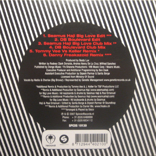 Booty Luv : Boogie 2Nite (CD, Single, Car)