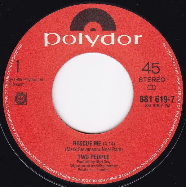 Two People : Rescue Me (7", Single)