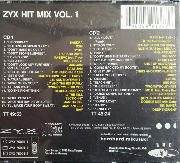 Various : ZYX Hit Mix Vol.1 (2xCD, Comp, Mixed)
