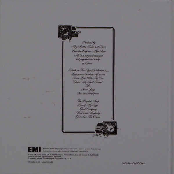 Queen : A Night At The Opera (CD, Album, Ltd, RE, RM, Boo)
