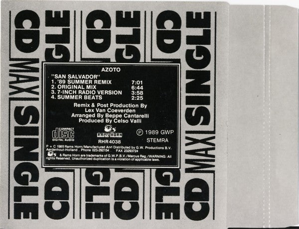 Azoto : San Salvador (Remix) (CD, Maxi)