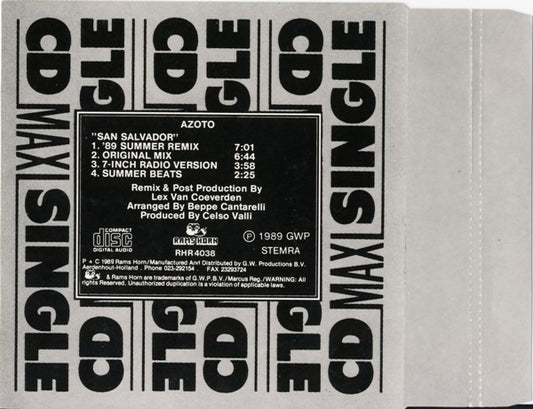 Azoto : San Salvador (Remix) (CD, Maxi)