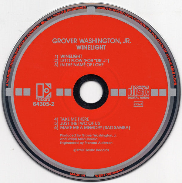 Grover Washington, Jr. : Winelight (CD, Album, Tar)