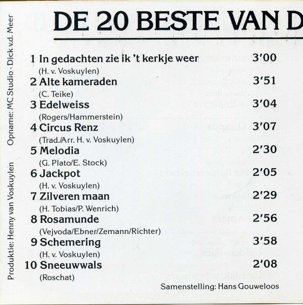 De Kermisklanten : De 20 Beste Van De Kermisklanten 1 (CD)