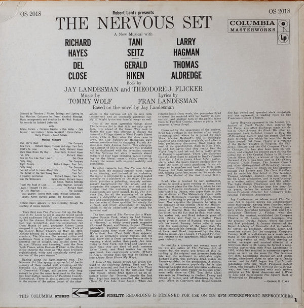 Tommy Wolf, Fran Landesman : The Nervous Set - The Original Broadway Cast (LP, Album)
