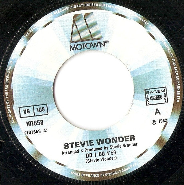 Stevie Wonder : Do I Do (7", Single)