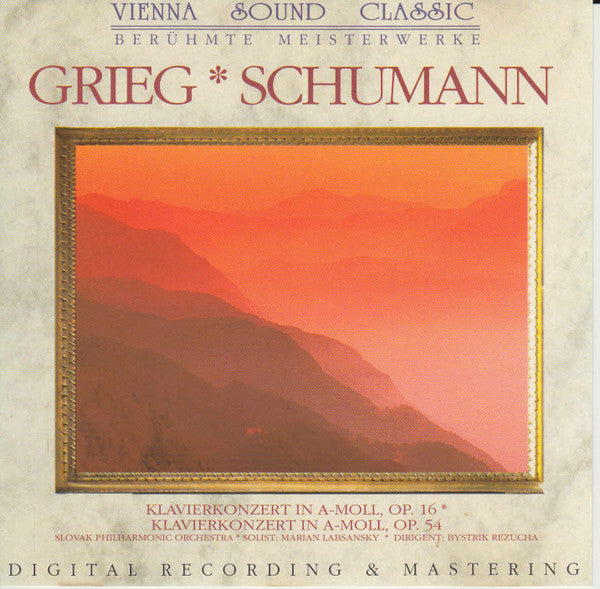 Edvard Grieg, Robert Schumann - Marián Lapšanský, Slovak Philharmonic Orchestra, Bystrík Režucha : Klavierkonzert In A-moll, Op. 16 / Klavierkonzert In A-moll, Op. 54 (CD, Comp)