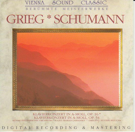 Edvard Grieg, Robert Schumann - Marián Lapšanský, Slovak Philharmonic Orchestra, Bystrík Režucha : Klavierkonzert In A-moll, Op. 16 / Klavierkonzert In A-moll, Op. 54 (CD, Comp)