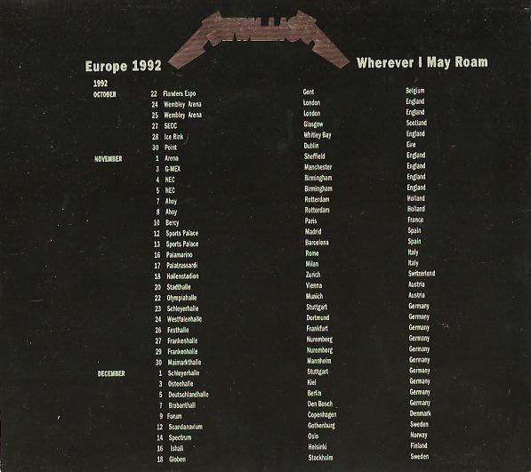 Metallica : Wherever I May Roam (CD, Single, Dig)
