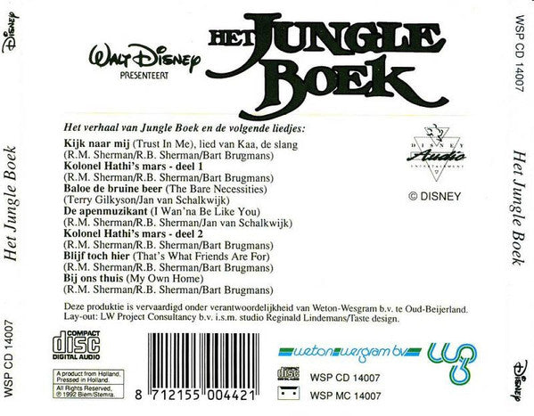 Various : Het Jungle Boek (CD, Album, Comp)