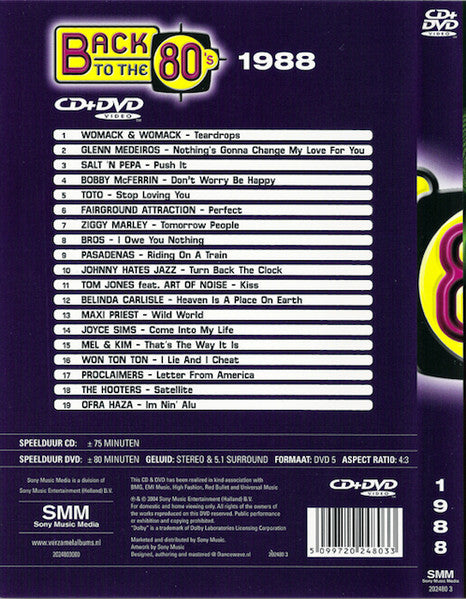 Various : Back To The 80's - (1988) (CD, Comp + DVD-V)
