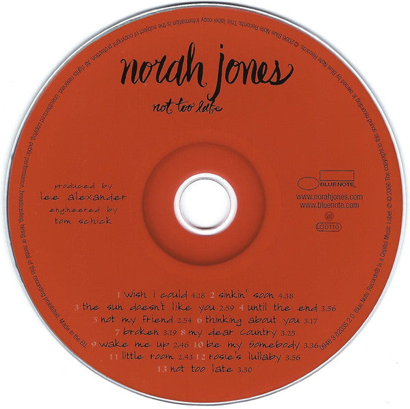 Norah Jones : Not Too Late (CD, Album)