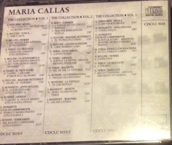 Maria Callas : Ein Opernabend Mit Maria Callas (The Collection Vol. 1/2/3) (3xCD, Comp)