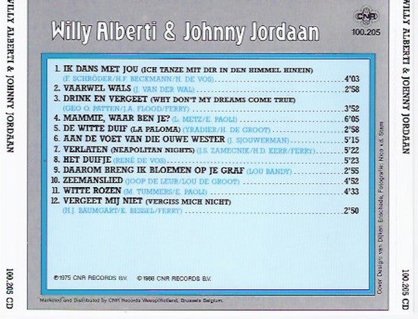 Willy Alberti & Johnny Jordaan : Successen Uit Onze Jeugd (CD, Comp, RE, RM)