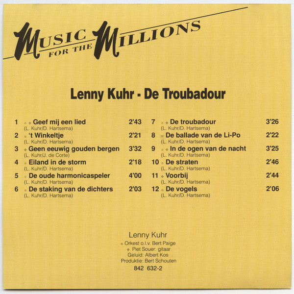 Lenny Kuhr : De Troubadour (CD, Album, RE, RM)