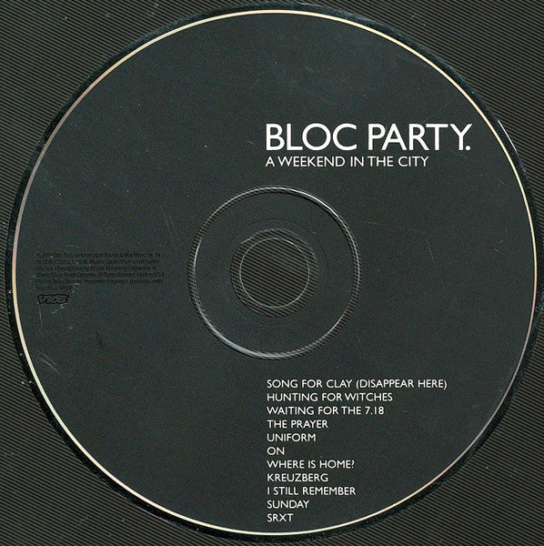 Bloc Party : A Weekend In The City (CD, Album)