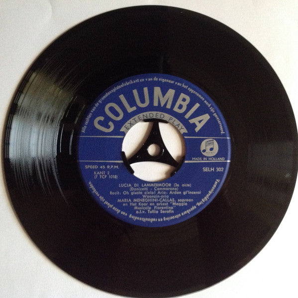 Maria Callas : Callas Zingt Waanzinaria Uit Lucia di Lammermoor (7", EP)