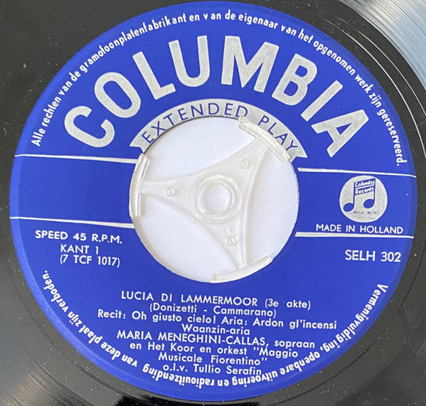 Maria Callas : Callas Zingt Waanzinaria Uit Lucia di Lammermoor (7", EP)