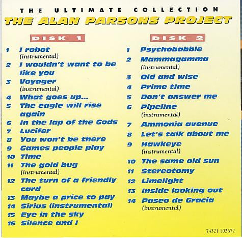 The Alan Parsons Project : The Ultimate Collection (2xCD, Comp)