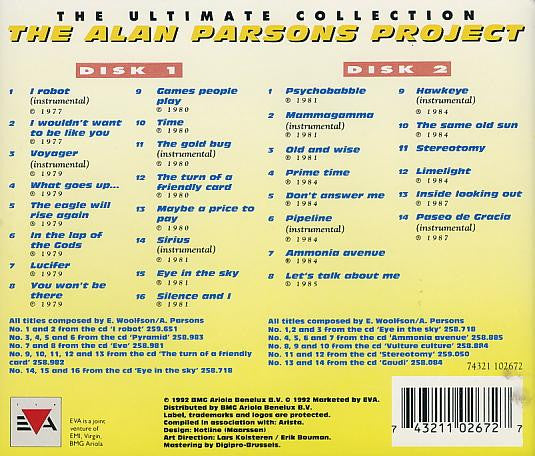 The Alan Parsons Project : The Ultimate Collection (2xCD, Comp)