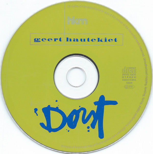Geert Hautekiet : Dorst (CD)
