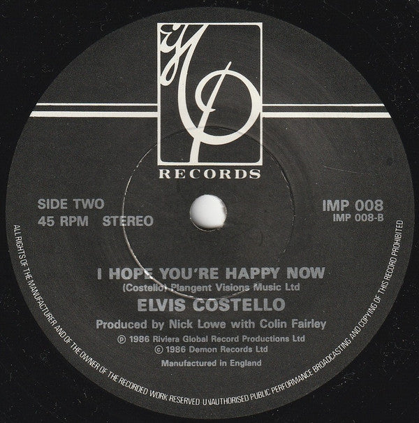 Elvis Costello & The Attractions : I Want You (7", Single)