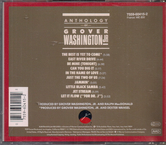 Grover Washington, Jr. : Anthology Of Grover Washington Jr. (CD, Comp)