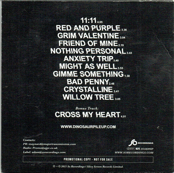 Dinosaur Pile-Up : Eleven Eleven (CDr, Album, Promo)