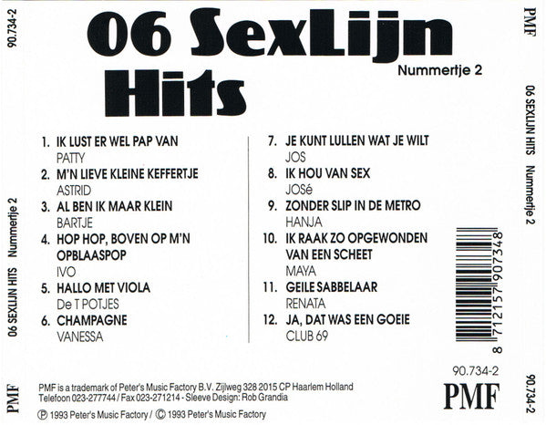 Various : 06 Sexlijn Hits Nummertje 2 (CD, Comp)