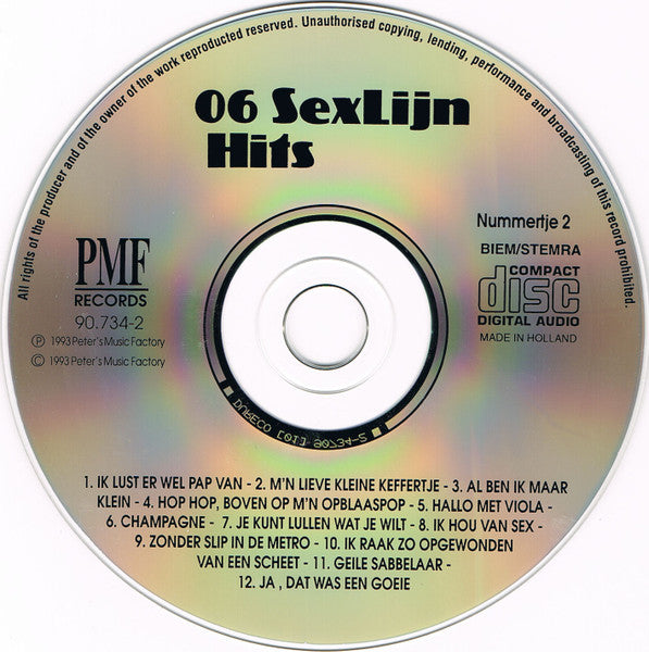 Various : 06 Sexlijn Hits Nummertje 2 (CD, Comp)