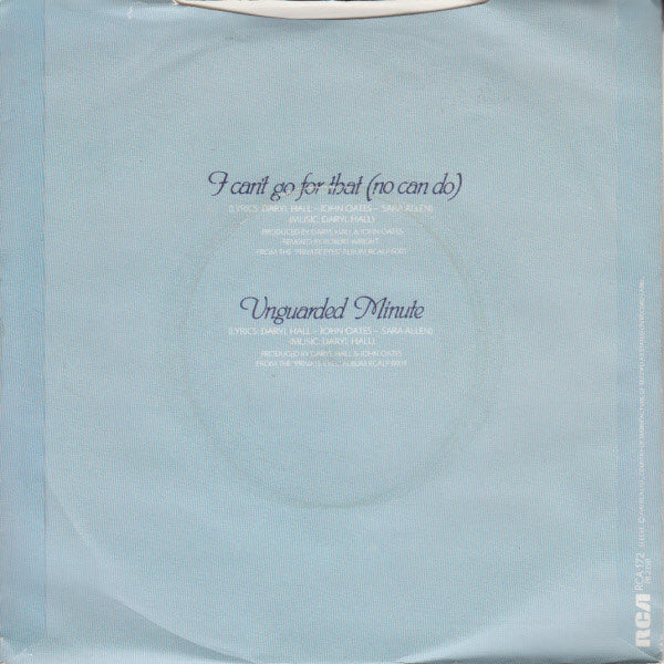 Daryl Hall & John Oates : I Can't Go For That (No Can Do) (7", Single, Sol)