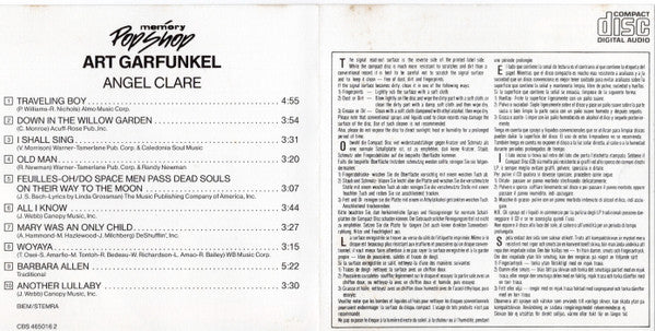 Art Garfunkel : Angel Clare (CD, Album)