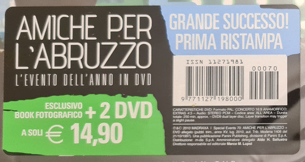 Various : Amiche Per L'Abruzzo (2xDVD-V, Comp, PAL)