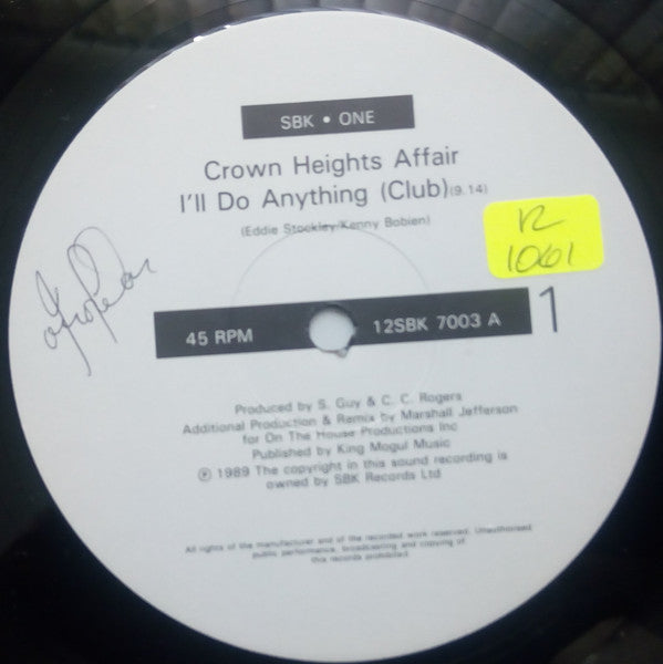 Crown Heights Affair : I'll Do Anything (12", Single)