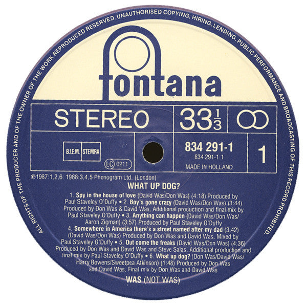 Was (Not Was) : What Up, Dog? (LP, Album)