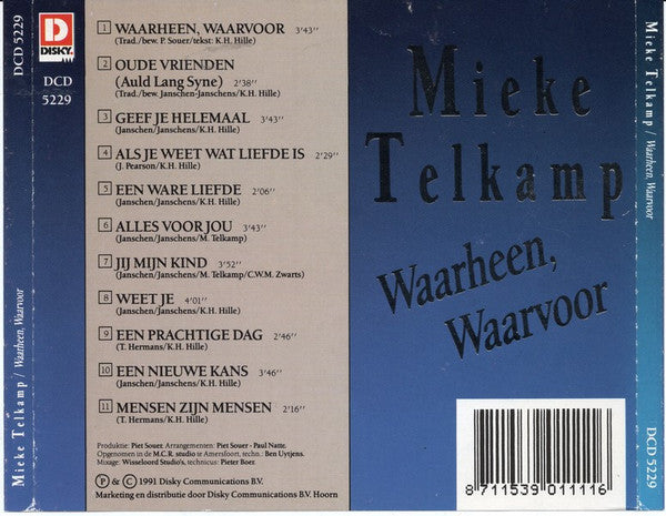 Mieke Telkamp : Waarheen, Waarvoor... (CD, Comp)