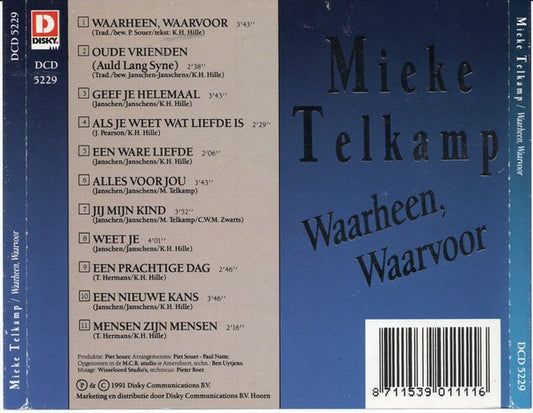 Mieke Telkamp : Waarheen, Waarvoor... (CD, Comp)