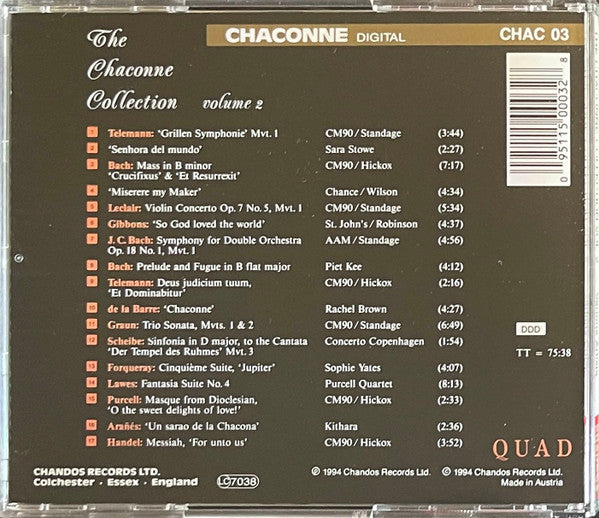 Various : The Chaconne Collection Vol.2 (CD, Album)