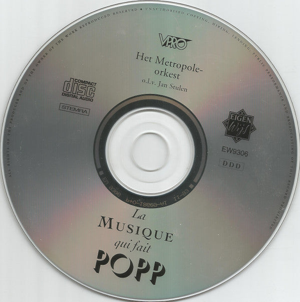 André Popp, Metropole Orchestra : La Musique Qui Fait Popp (Hoogtepunten Uit Het Œuvre Van André Popp 1952-1962) (CD, Dut)