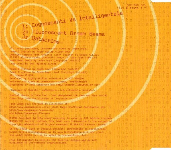 Cuban Boys : Cognoscenti Vs. Intelligentsia (CD, Single)