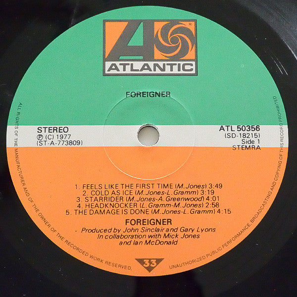 Foreigner : Foreigner (LP, Album)