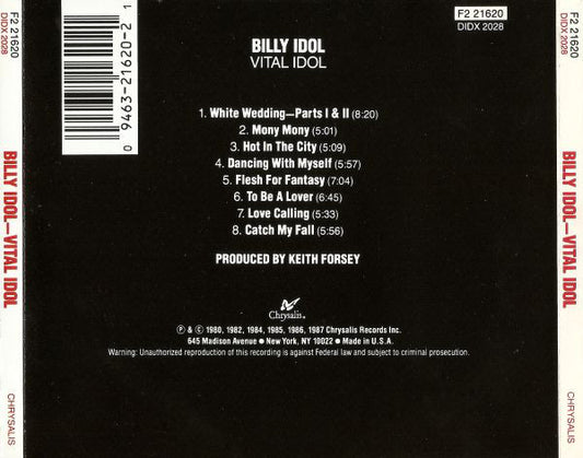 Billy Idol : Vital Idol (CD, Comp, RE)