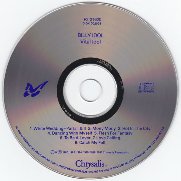 Billy Idol : Vital Idol (CD, Comp, RE)