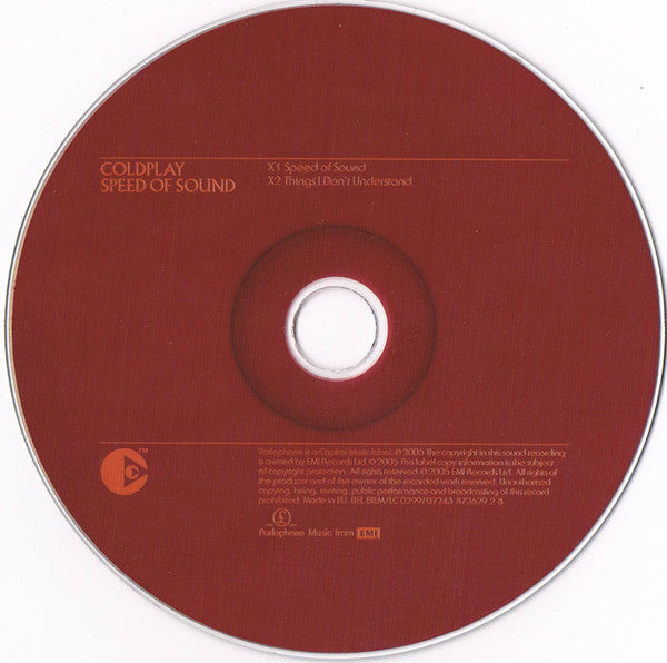 Coldplay : Speed Of Sound (CD, Single, Copy Prot.)
