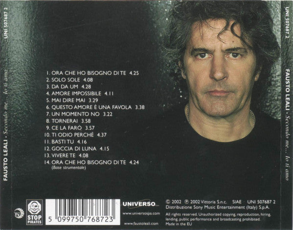 Fausto Leali : Secondo Me... Io Ti Amo (CD, Album)