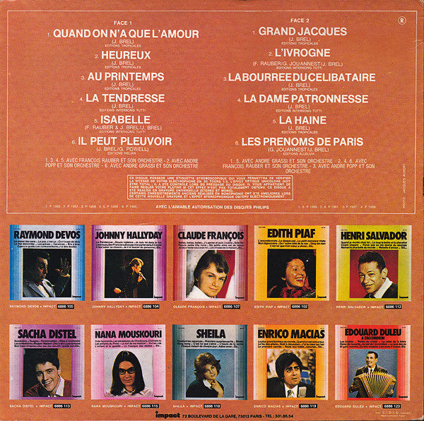 Jacques Brel : Jacques Brel (LP, Comp, RE)