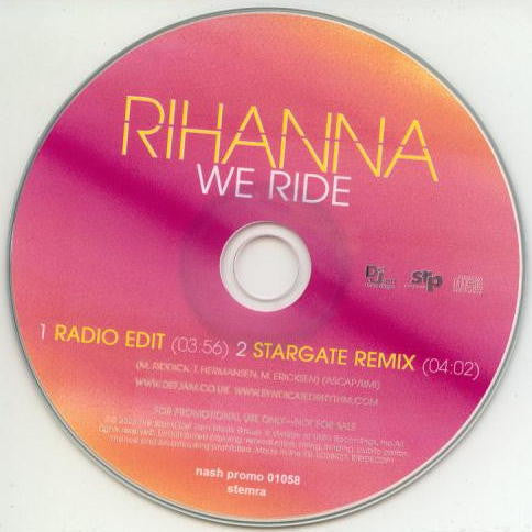 Rihanna : We Ride (CDr, Single, Promo)
