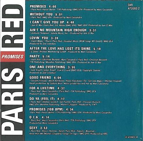 Paris Red : Promises (CD, Album)