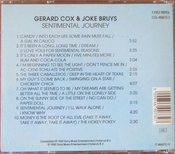 Gerard Cox & Joke Bruijs : Sentimental Journey (CD, Album, RE)